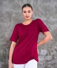 bordo lycralı tshirt
