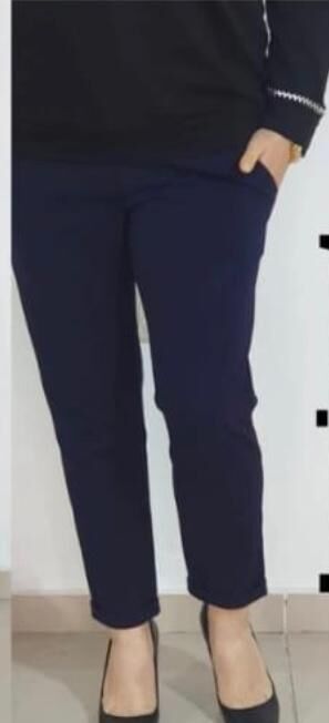 lacivert duble paça beli lastilkli cepli pantolon