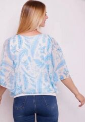 sifon desenli bluz