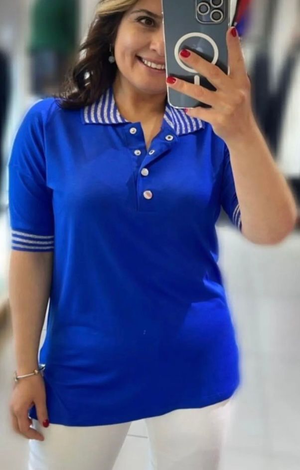 lacoste yaka mavi bluz